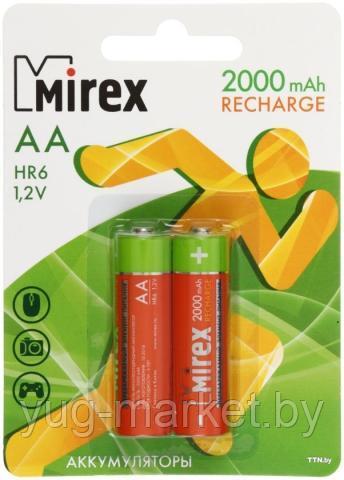 Аккумулятор Mirex HR6 / AA 2000mAh 1,2V 2 шт - фото 1 - id-p126688434
