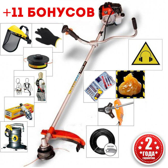 Бензокоса/ Триммер бензиновый Profi Expert 1,1 кВт