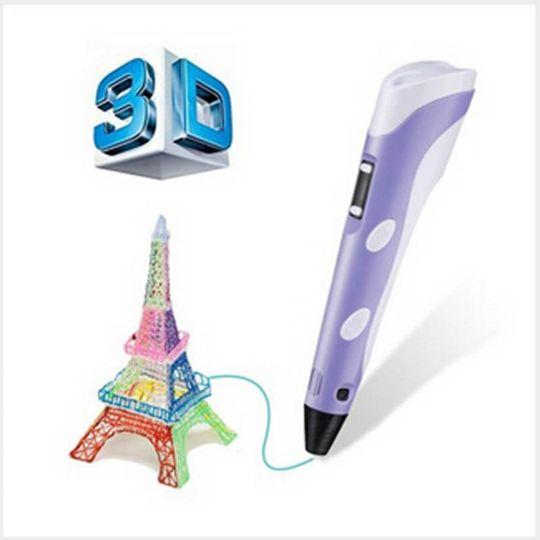 3Д ручка 3D Pen-2 c LCD дисплеем (2 поколение) Фиолетовая
