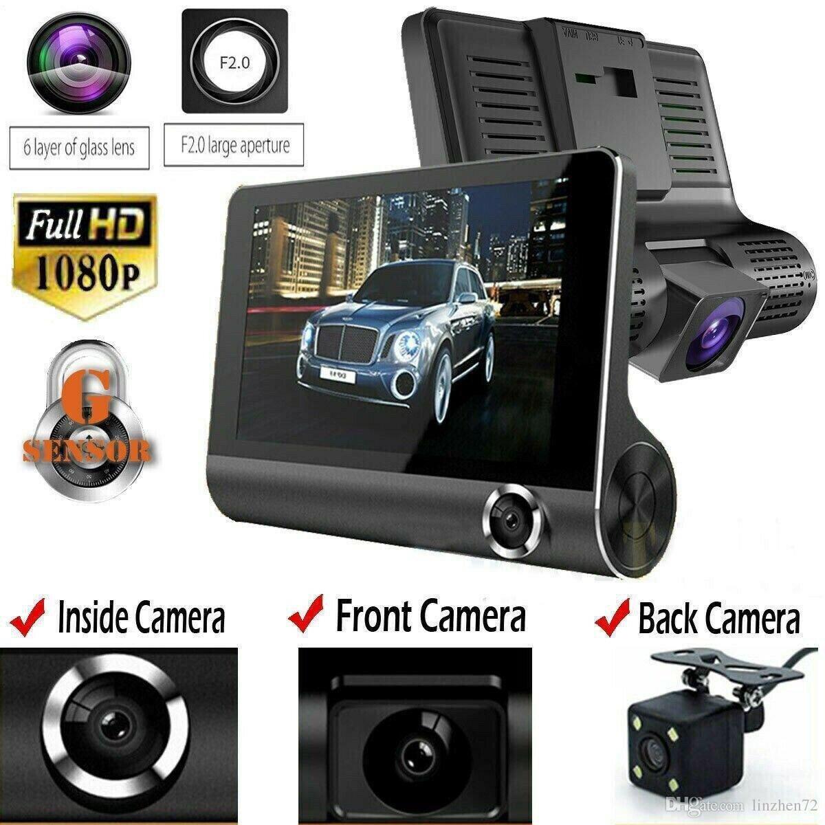 Видеорегистратор c 3-я камерами Longlife Full HD Vehicle BlackBox DVR