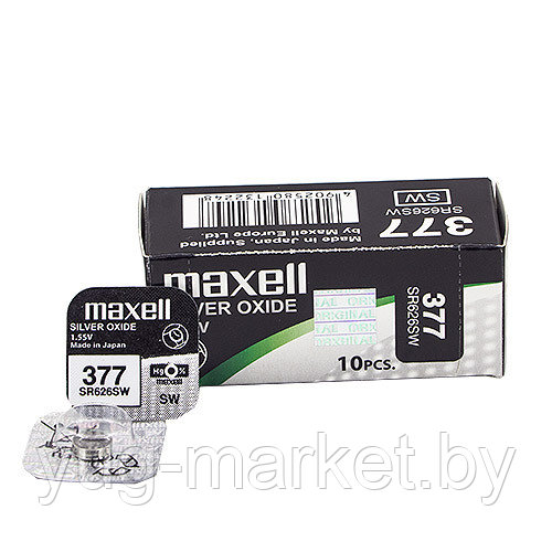 Батарейка часовая MAXELL 377/SR626SW BP