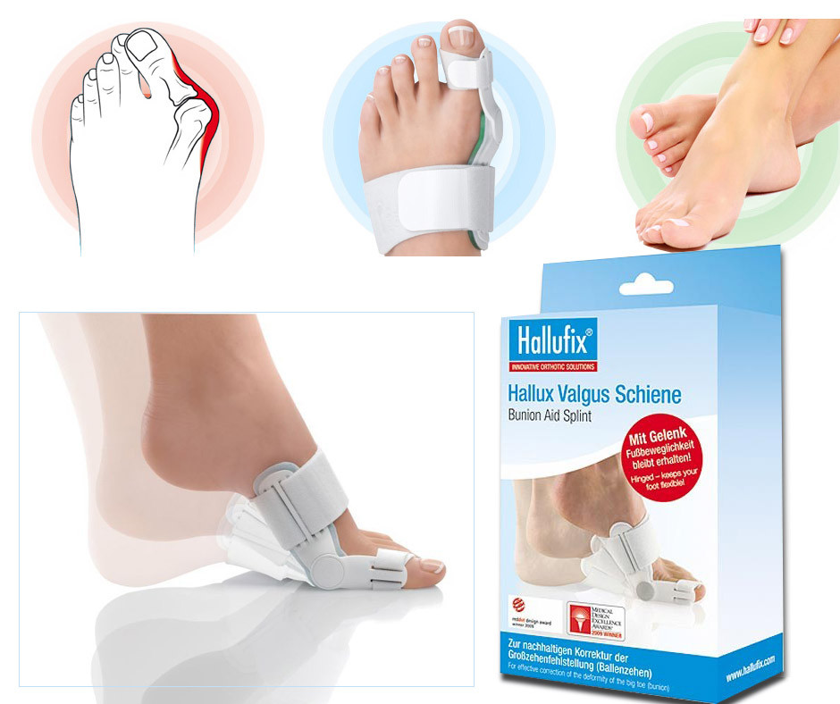 Бандаж на шарнирах косточки на пальце Hallufix Hallux Valgus.1 штука - фото 3 - id-p34616379