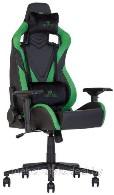 Игровое кресло Лотос S6 черный белый, стул Lotos S 6 в коже ЭКО - фото 9 - id-p126728984