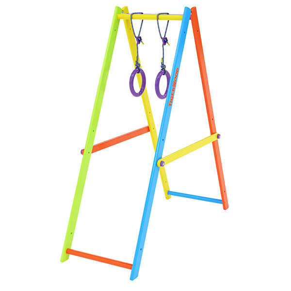 Модуль спортивно-игровой гимнастический с круглыми кольцами Tigerwood (яркий цветной) - фото 1 - id-p126730397