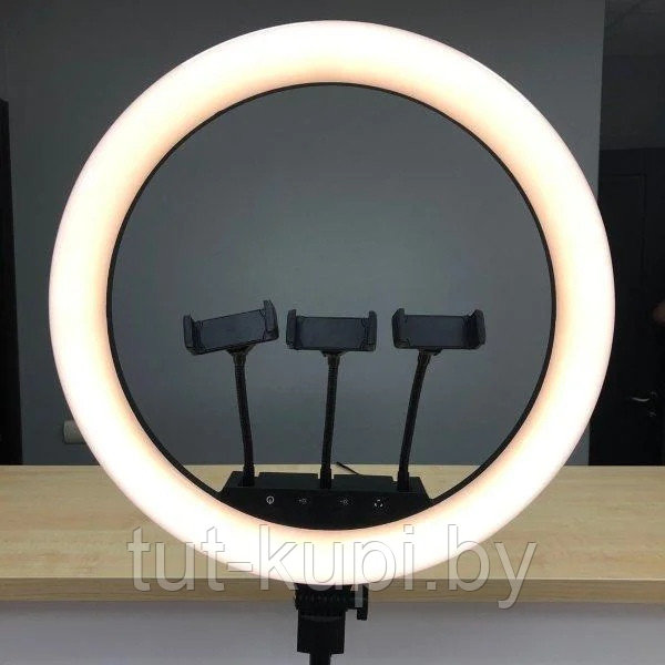 Кольцевая лампа LED RING LIGHT Touch Mode сенсорная + штатив + держатели для телефона - фото 6 - id-p126732111