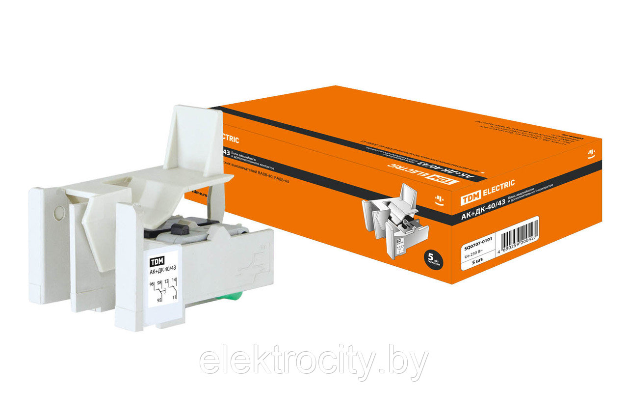 Блок аварийного и дополнительного контактов АК+ДК-800/1600 (АК+ДК-40/43) TDM