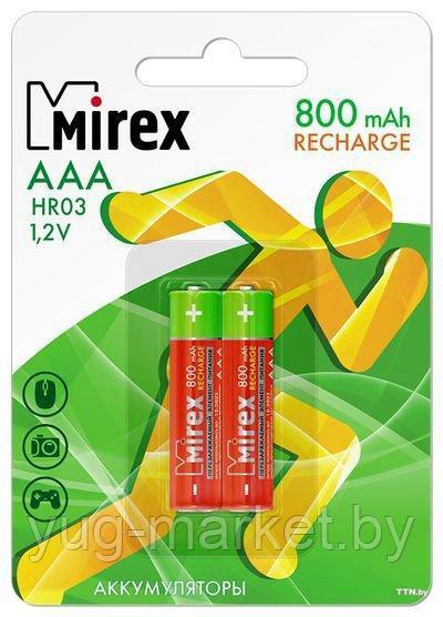 Аккумулятор Mirex HR03 AAA 800mAh 2 шт. (HR03-10-E2) - фото 1 - id-p126750240