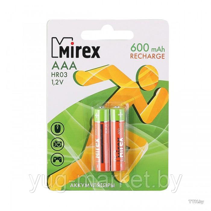 Аккумулятор Mirex HR03 AAA 600mAh 2 шт. (HR03-10-E2) - фото 1 - id-p126750254