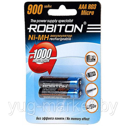 Аккумулятор ROBITON R03 (900 mAh) - фото 1 - id-p126750265