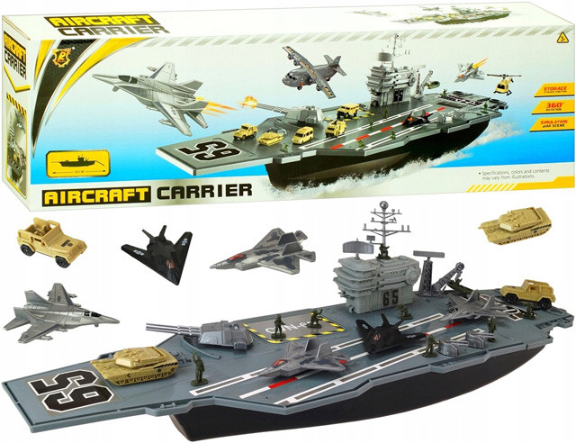 Игровой набор Авианосец с военной техникой P849-A - фото 1 - id-p126750451