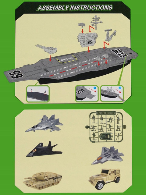 Игровой набор Авианосец с военной техникой P849-A - фото 2 - id-p126750451