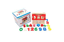 Детская деревянная игрушка  домик  сортер  "Цифры"  3449