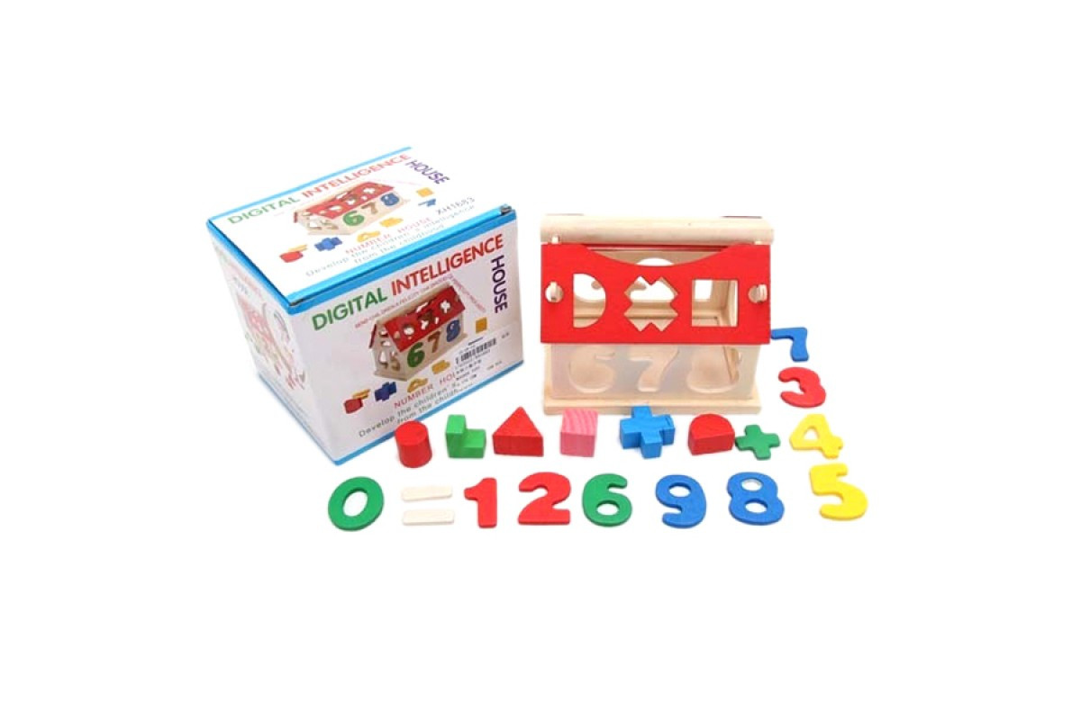 Детская деревянная игрушка домик сортер "Цифры" 3449 - фото 1 - id-p126797904