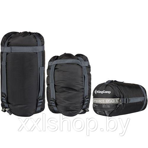 Спальный мешок KingCamp Compact 850L (-3С) 3180 grey (левая) - фото 5 - id-p126819881