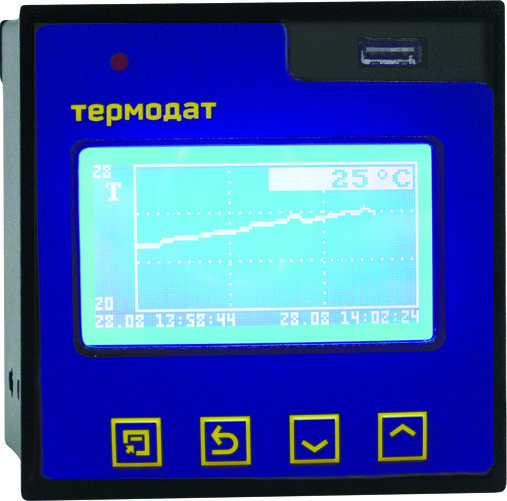 Термодат-16Е6 - одноканальный программный ПИД-регулятор температуры и электронный самописец с дисплеем 3,5 - фото 1 - id-p8485954
