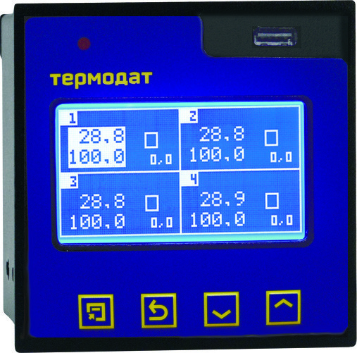Термодат-17Е6 - двух- или четырехканальный программный ПИД-регулятор температуры и электронный самописец с гра