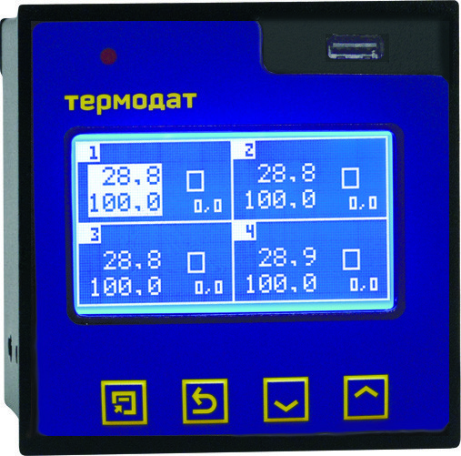 Термодат-17Е6 - двух- или четырехканальный программный ПИД-регулятор температуры и электронный самописец с гра - фото 1 - id-p8486704
