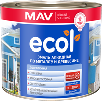 Эмаль алкидная по металлу и древесине ECOL