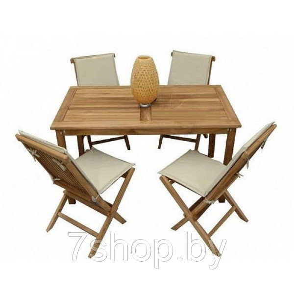 Комплект садовой мебели Sundays (стол 140*80, 4 стула, сидение+спинка) TGF-052/001FC