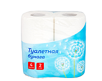 Бумага туалетная 2-х сл. 4 шт тиснение белая OfficeClean(цена без НДС)