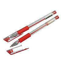 Ручка гелевая ClipStudio с резиновым держателем 0,5мм, красная