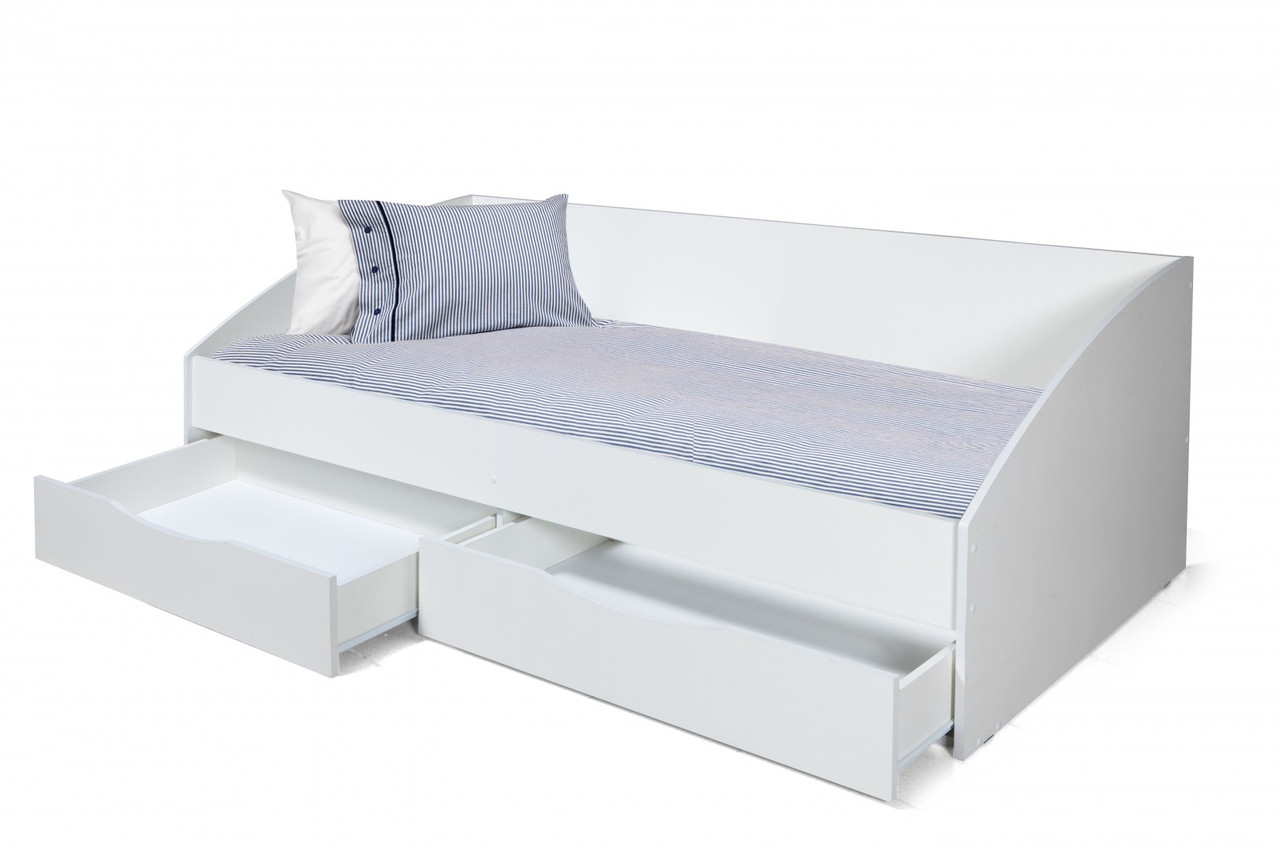 Кровать Олмеко Фея с ящиками (белый) - фото 2 - id-p126918819