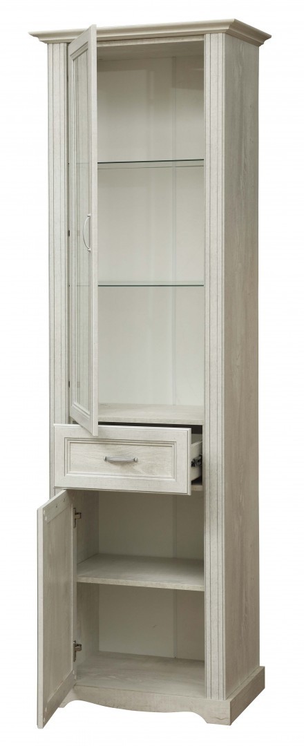 Шкаф с витриной Олмеко 32.06 Сохо (бетон пайн белый) - фото 2 - id-p126919014