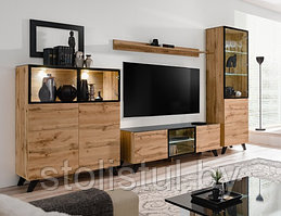 Комплект мебели для гостиной с фасадами дуб вотан для современной гостиной в стиле LOFT SYSTEM THIN