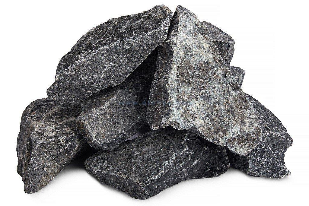 Камни для бани Габбро-диабаз колотый, 20 кг"  (крупной фракции)