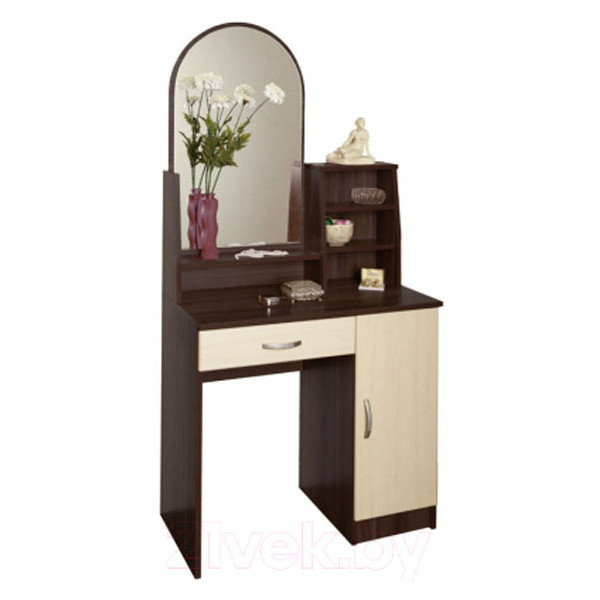Столик туалетный Олмеко с зеркалом Надежда-М09 (венге / пвх клен азия)