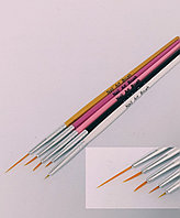 НАБОР КИСТЕЙ ДЛЯ РИСОВАНИЯ NAIL ART BRUSH, 5 ШТ.