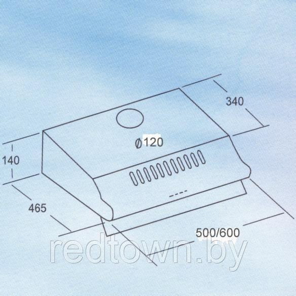 Вытяжка Exiteq standart 601 белая - фото 4 - id-p8527878