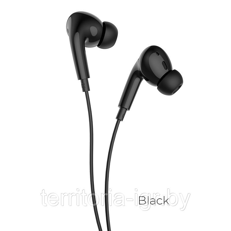 Гарнитура M1 EarPods Pro Jack 3.5мм. черный Hoco - фото 2 - id-p127021423