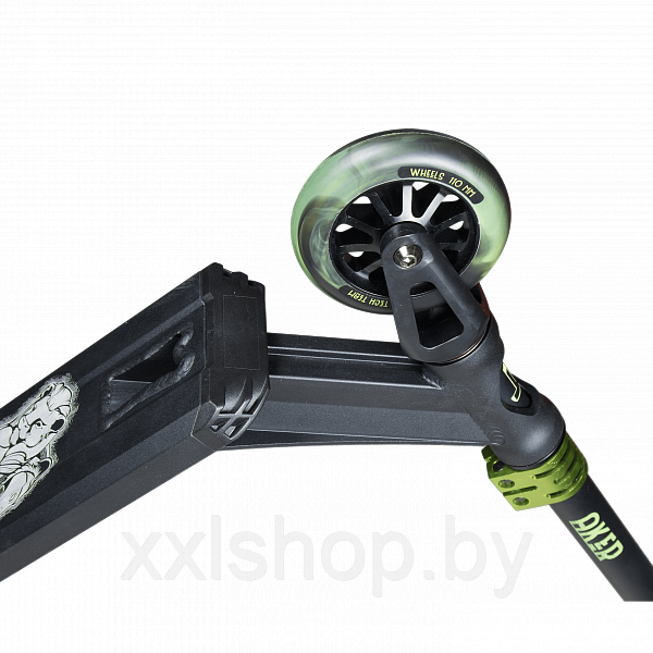 Трюковой самокат Tech Team Aker 2020 Black/Green - фото 3 - id-p127021640
