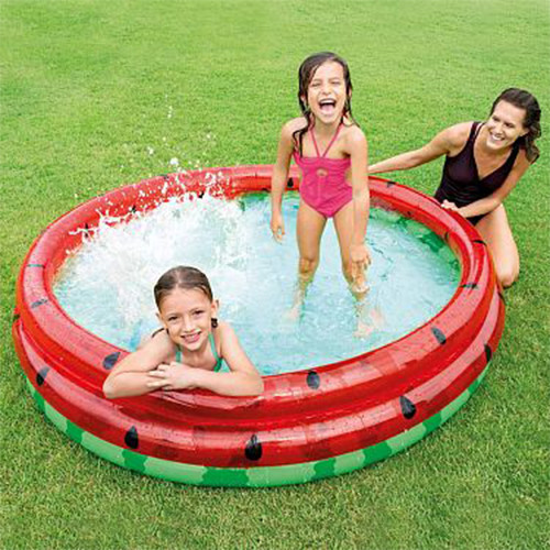 Детский надувной круглый бассейн "Арбуз" Intex (размер 168*38см)