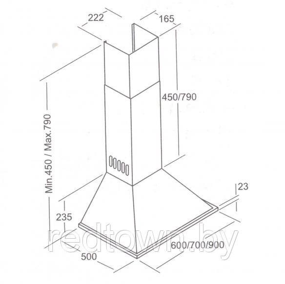 Вытяжка Exiteq Rosix 60см белая - фото 2 - id-p8530015