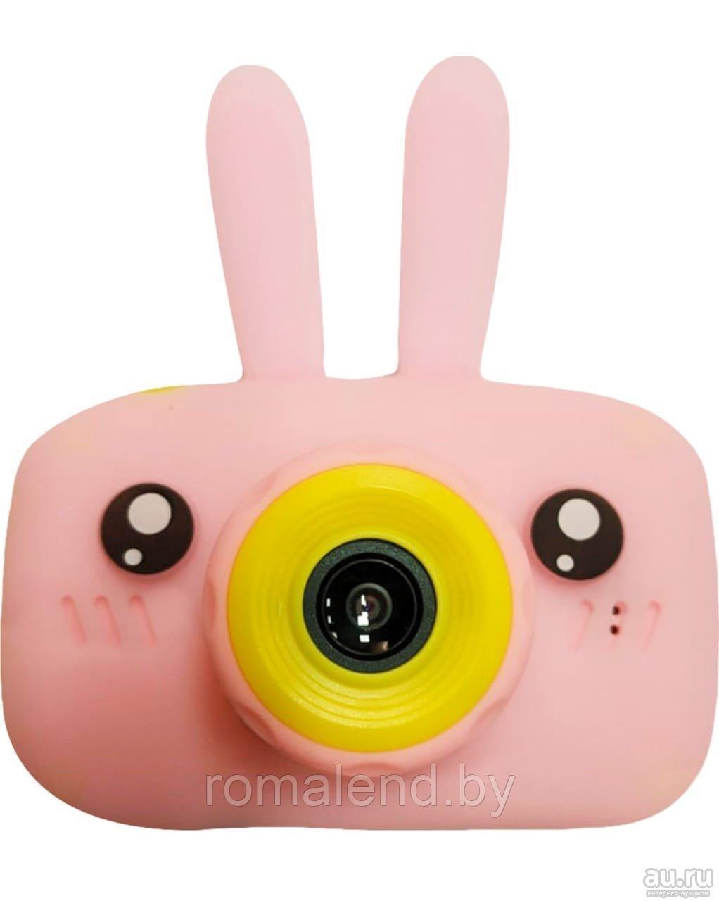 Детская цифровая камера GSMIN Fun Camera Rabbit (Розовый, голубой, желтый,белый) - фото 2 - id-p127100671