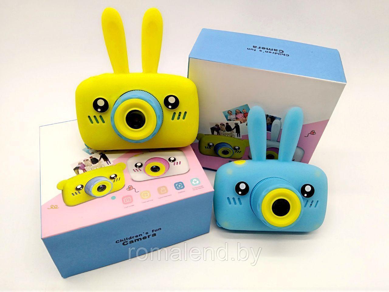 Детская цифровая камера GSMIN Fun Camera Rabbit (Розовый, голубой, желтый,белый) - фото 5 - id-p127100671