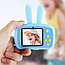 Детская цифровая камера GSMIN Fun Camera Rabbit (Розовый, голубой, желтый,белый), фото 8