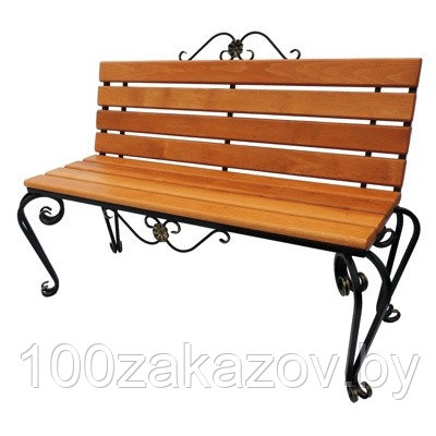 Скамейка деревянная со спинкой АЭМСИ 1-1 - фото 1 - id-p127105387