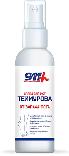 911 спрей для ног Теймурова от запаха пота - фото 1 - id-p127164977