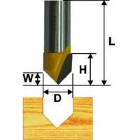 ФРЕЗА ПАЗ ГАЛЬТЕЛЬНАЯ Ф6,3ММ V-ОБР 90° ХВ 8ММ, ЭНКОР, 9306