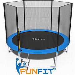 Батут FunFit 312 см - 10ft с внешней сеткой и лестницей