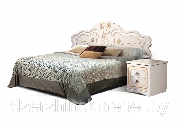 Кровать двуспальная от набора для спальни "Мелани 1" КМК 0434.6-01.1 Производитель Калинковичский МК - фото 1 - id-p127177091