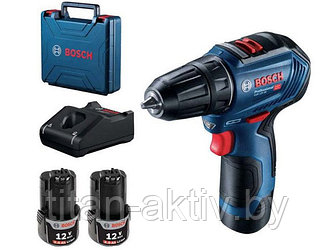 Аккум. дрель-шуруповерт BOSCH GSR 12V-30 в чем. (12.0 В, 2 акк., 2.0 А/ч Li-Ion, 2 скор., 30 Нм, шур