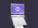 Напольная стойка для меню с подсветкой и рамкой для информации, фото 2