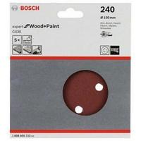 Шлифлист 150мм К240 Expert for Wood+Paint 6 отв (-5-), BOSCH, 2608605722