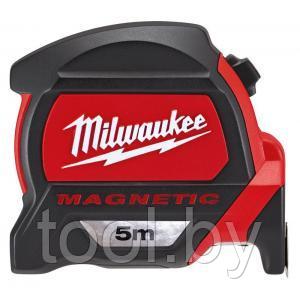 Рулетка Magnetic Tape Premium 5м/ширина 27мм (1шт), MILWAUKEE, 48227305