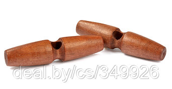 Пуговицы деревянные TBY BT.WD.068 цв.001 коричневый 95L-60мм, 1 прокол, 20 шт