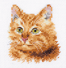 Набор для вышивания крестом «Животные в портретах. Рыжий кот».